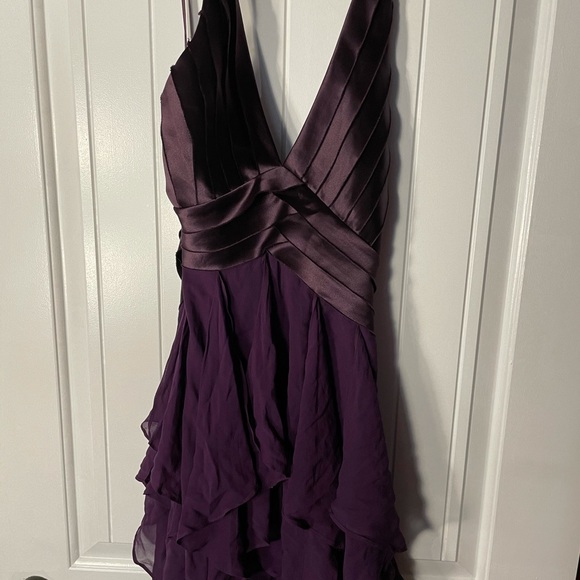 Mixed fabric bcbg halter cocktail dress - Picture 1 of 6